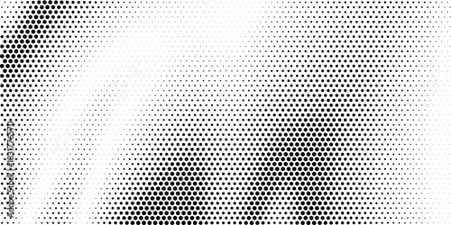 Dotted gradient vector illustration, white and black halftone background