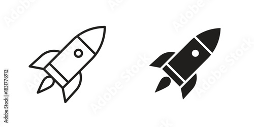 Rocket icon template color editable. for graphic and web design.