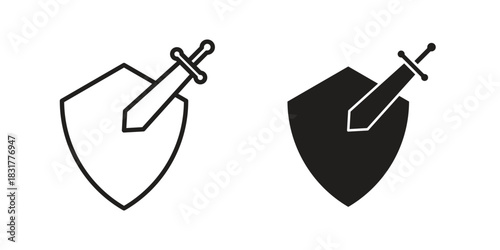 Role playing game icon template color editable. for graphic and web design.