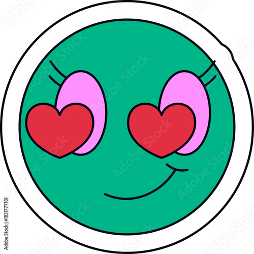 Hearts in Eyes Sticker