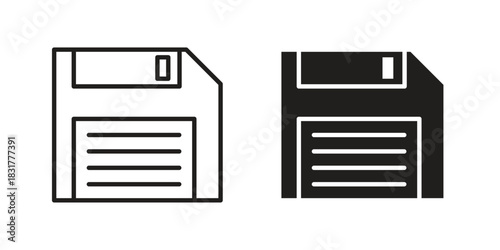 Save file icon template color editable. for graphic and web design.