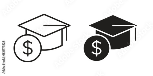 School fees icon template color editable. for graphic and web design.