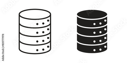 Server rack icon template color editable. for graphic and web design.