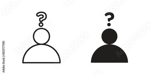 Shocked human icon template color editable. for graphic and web design.