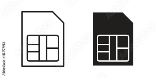 Sim icon template color editable. for graphic and web design.