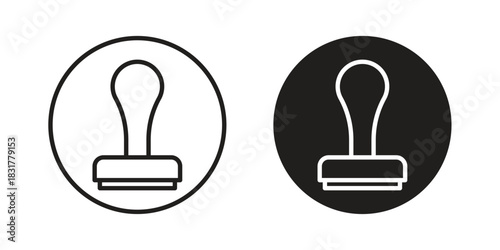 Stamp icon template color editable. for graphic and web design.