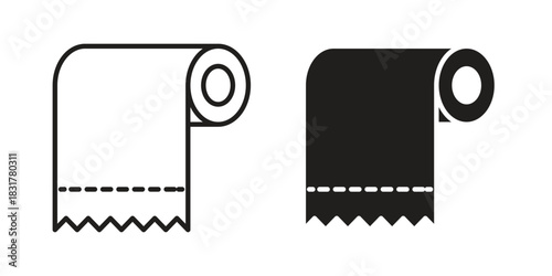 Toilet Paper icon template color editable. for graphic and web design.