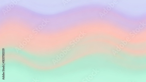 Pastel gradient background with shades of purple peach and green in a soft blurred wave pattern