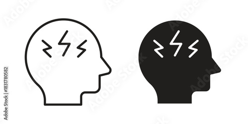 Trauma icon template color editable. for graphic and web design.