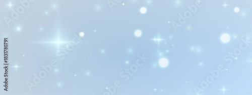 Abstract Light Effect with Shimmering Stardust, Sparkle Particles and Glowing Bokeh Background