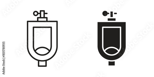 Urinal icon template color editable. for graphic and web design.