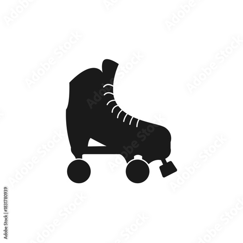 Roller Skates Icon Flat Graphic Design - vector Illustration
