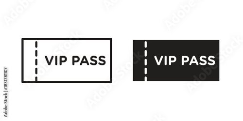 VIP pass icon template color editable. for graphic and web design.