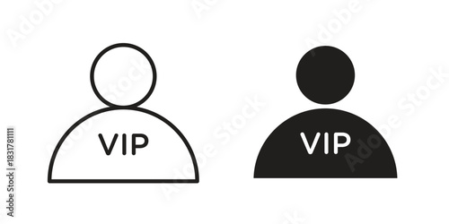 VIP person icon template color editable. for graphic and web design.
