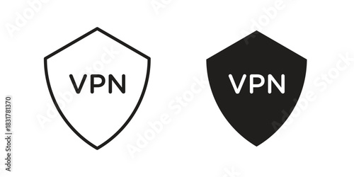 Vpn icon template color editable. for graphic and web design.