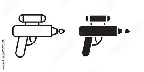 Water gun icon template color editable. for graphic and web design.
