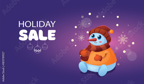 A vector collection of vertical cards with snowmen in a casual style. Festive fairytale posters.