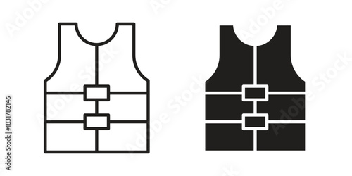 Working vest icon template color editable. for graphic and web design.