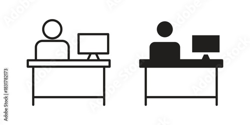 Workspace icon template color editable. for graphic and web design.