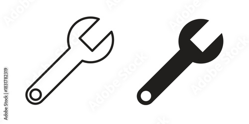 Wrench icon template color editable. for graphic and web design.