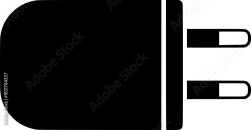 Charger Plug Silhouette Illustration