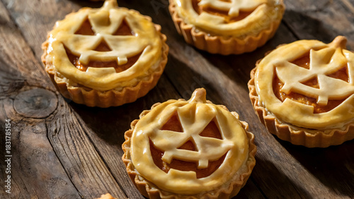 Adorable Halloween pumpkin tarts ready to make your spooky season sweeter festive treats