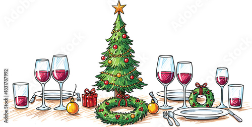 Playful Crayon Holiday Table & Décor Doodle Pack.