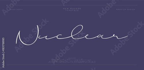 Simple typeface design. Minimalist fashion design typography. Fonts set uppercase design vector.