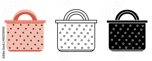 Fashion handbag isolated vector illustration