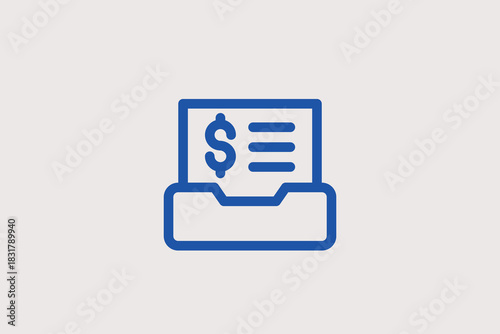 inscription bill  illustration in line style design. Vector illustration.	