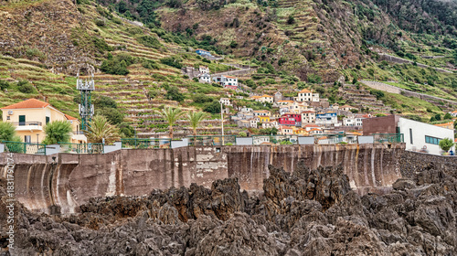 Panoramic View of Porto Moniz, Madeira, Portugal, Europe