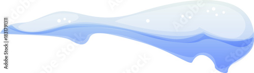 Snow cap or snowdrift, window or roof snowcap with winter snowy drift, cartoon vector. Snowcap or snowdrift of frozen snowflakes, blue and white cold icy snow cap on top for Christmas holiday