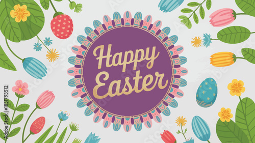 Abstract deep purple background with vibrant geometric shapes and subtle textures