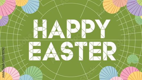 Abstract minimalist geometric shapes with vibrant color accents on a clean black background perfect for modern design projects