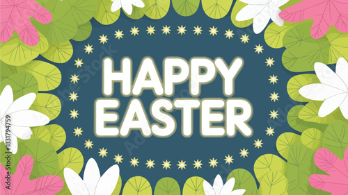 Modern graphic design banner with vibrant colors on a deep navy blue background suitable for advertisements and promotions