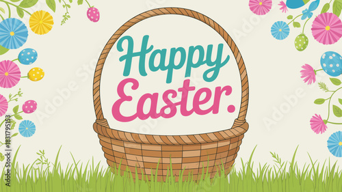 Abstract geometric illustration with vibrant color splashes on a subtle cream background for design projects