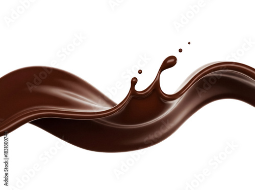 Obraz na płótnie Chocolate splash PNG isolated on transparent background, delicious dark brown li