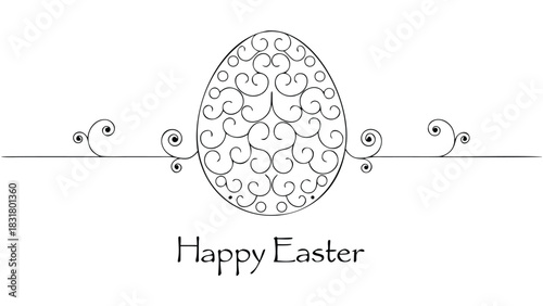 A vibrant flat vector illustration of a single centrally placed easter egg showcasing a festive and colorful design perfect for spring celebrations and holiday themes
