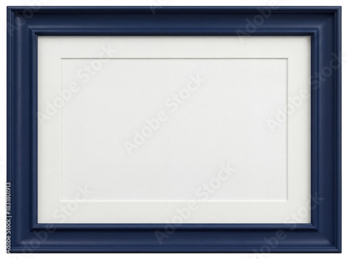 Konstfotografi Elegant navy blue picture frame PNG isolated on transparent background, classic