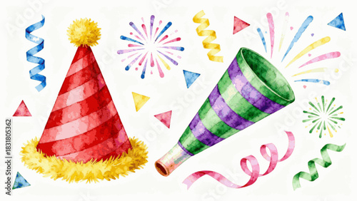 Celebration Splash Colors of Celebration isolated watercolor vector illustration svg