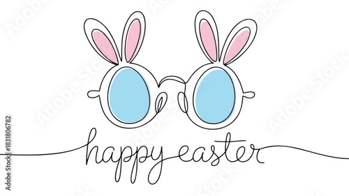 Abstract continuous line art forming a symmetrical pair of shapes perfect for modern backgrounds and graphic design elements