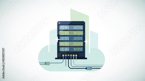Cloud server hosting data center network storage rack system database technology it infrastructure service
