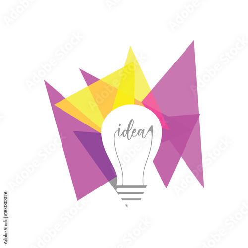 Idea bulb burst logo vector illustration 