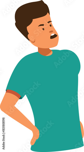 Teenager arguing with someone, raising voice and complaining about something