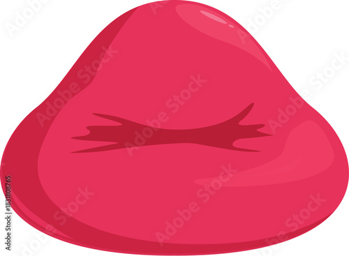 Soft, plush beanbag chair in vibrant red, perfect for lounging, relaxing, and adding a touch of comfort to any space