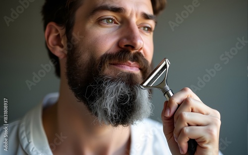 Razor beard shaving. High quality