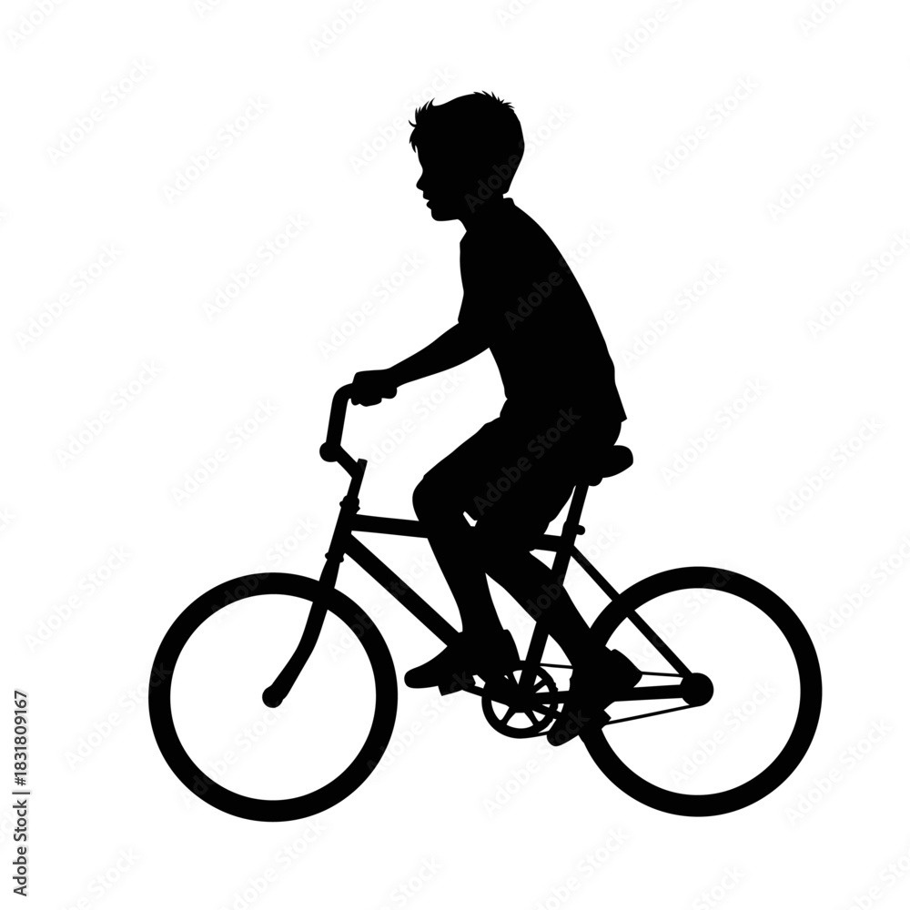 Fototapeta premium silhouette of a cyclist