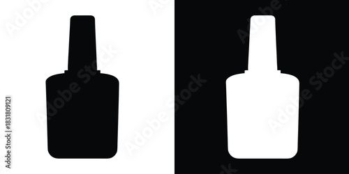 Nail polish bottle silhouette vector, Nail polish icon
