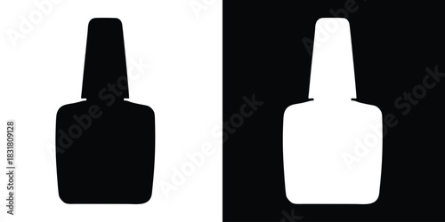 Nail polish bottle silhouette vector, Nail polish icon