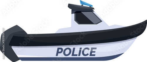 Police patrol boat securing maritime safety, representing law enforcement on water
